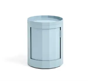 Hay - Facet Cabinet - Misty Blue -  low - sidebord - blå - med hjul